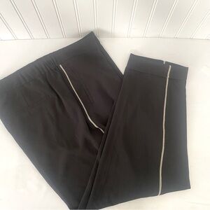 Chicos Women's Size 3P/US 16P Black Trousers Accented Metallic Striped Sides